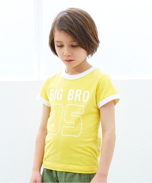 apres les cours(アプレレクール)の「ナンバリング半袖Tシャツ(Tシャツ/カットソー・キッズ・ネイビー/イエロー/オフホワイト・80/120/110/100/130/90)」の1枚目の写真