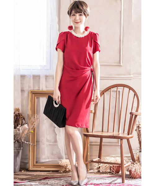 セール ウエストギャザータイトひざ丈ワンピースパーティードレス ドレス Retica Mew レティカミュウ のファッション通販 Zozotown