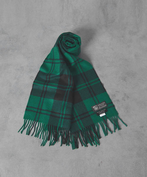 Johnstons of Elgin（ジョンストンズオブエルガン）の「【別注】＜JOHNSTONS(ジョンストンズ)＞ CA チェックマフラー35×170 ◆（マフラー・メンズ・レッド/ライトグレー/ケリー・FREE）」の3枚目の写真