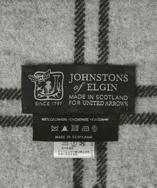 Johnstons of Elgin（ジョンストンズオブエルガン）の「【別注】＜JOHNSTONS(ジョンストンズ)＞ CA チェックマフラー35×170 ◆（マフラー・メンズ・レッド/ライトグレー/ケリー・FREE）」の8枚目の写真