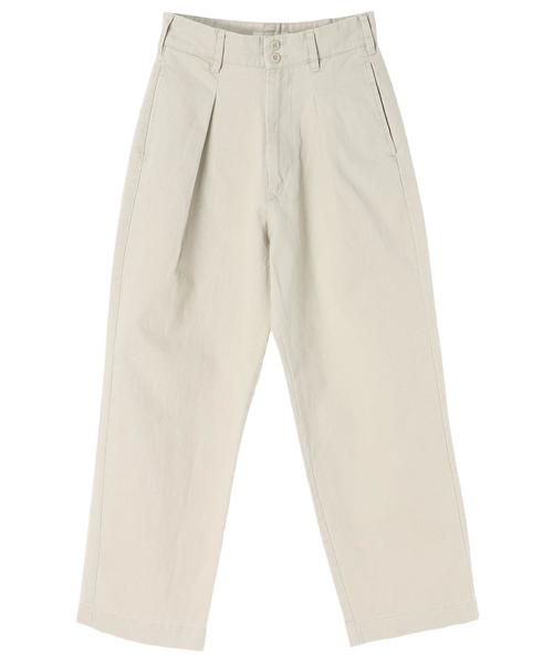 AMERICAN HOLIC(アメリカンホリック)の「綿ツイルワイドパンツ(チノパンツ・レディース・ベージュ/ネイビー/アイボリー・M/L)」の16枚目の写真
