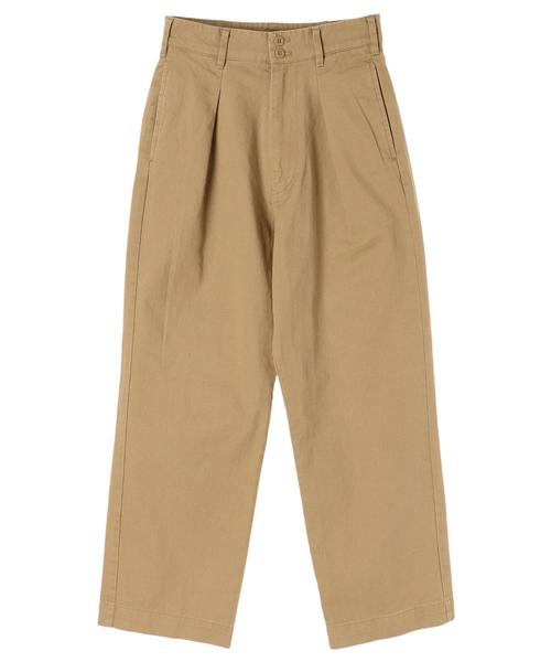AMERICAN HOLIC(アメリカンホリック)の「綿ツイルワイドパンツ(チノパンツ・レディース・ベージュ/ネイビー/アイボリー・M/L)」の17枚目の写真