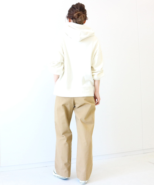 AMERICAN HOLIC(アメリカンホリック)の「綿ツイルワイドパンツ(チノパンツ・レディース・ベージュ/ネイビー/アイボリー・M/L)」の12枚目の写真