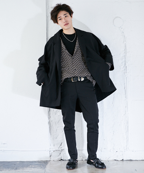 kutir（クティール）の「変形テーラードジャケット（テーラードジャケット・メンズ・ブラック/ライトグレー・MEDIUM/LARGE）」の3枚目の写真