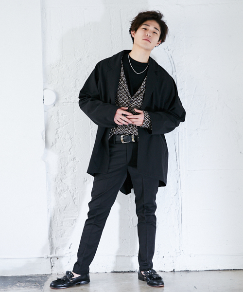 kutir（クティール）の「変形テーラードジャケット（テーラードジャケット・メンズ・ブラック/ライトグレー・MEDIUM/LARGE）」の4枚目の写真