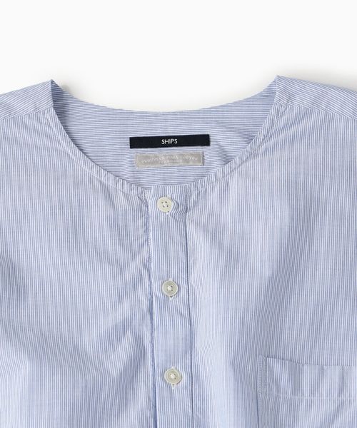 SHIPS（シップス）の「SC: ペルヴィアン ピマ コードレーン プルオーバー シャツ（シャツ/ブラウス・メンズ・ライトブルー/ホワイト/ベージュ・LARGE/MEDIUM/SMALL/X-LARGE）」の11枚目の写真