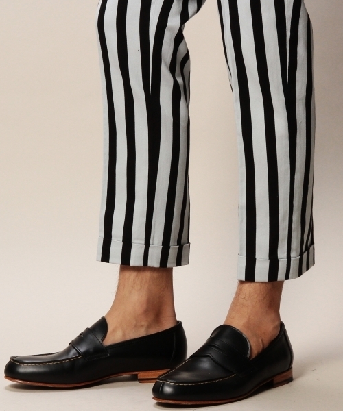 BEAUTY&YOUTH UNITED ARROWS（ビューティーアンドユースユナイテッドアローズ）の「BY ∴ ブロック/ストライプ ノープリーツ アンクル パンツ◆（チノパンツ・メンズ・ホワイト/ブラック/グレー・X-LARGE/SMALL/LARGE/MEDIUM）」の19枚目の写真