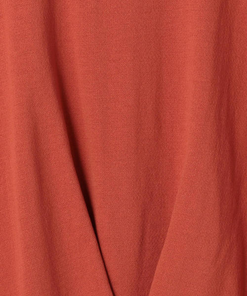 coen（コーエン）の「【新色登場・接触冷感】梨地裾タックカットソー（Tシャツ/カットソー・レディース・ケリー/オレンジ/ブラック/ホワイト/オリーブ/ベージュ・FREE）」の14枚目の写真