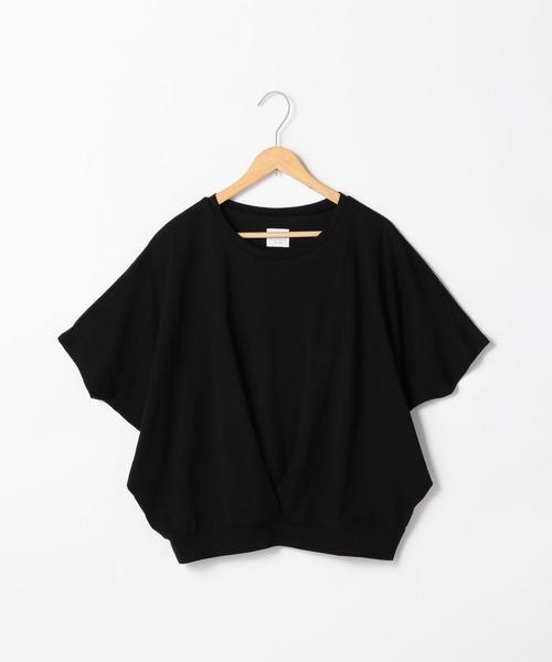 coen（コーエン）の「【新色登場・接触冷感】梨地裾タックカットソー（Tシャツ/カットソー・レディース・ケリー/オレンジ/ブラック/ホワイト/オリーブ/ベージュ・FREE）」の18枚目の写真