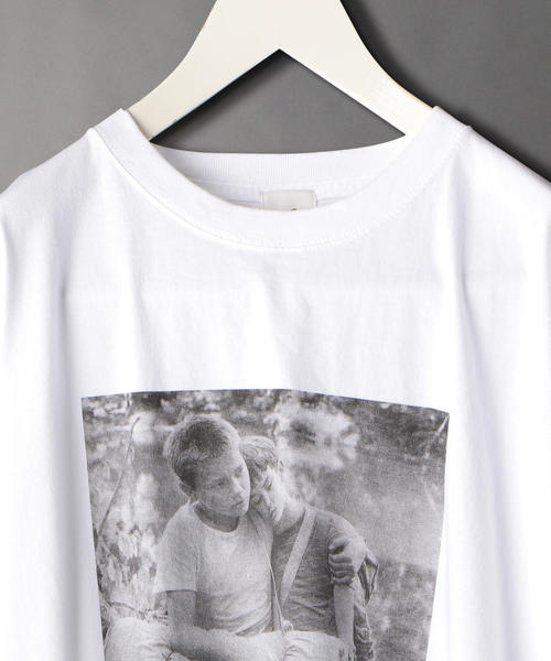 6（ロク）の「＜6(ROKU)＞STAND BY ME SHORT SLEEVE MONOCHROME T-SHIRT/Tシャツ（Tシャツ/カットソー・レディース・ホワイト・MEDIUM/LARGE/SMALL）」の3枚目の写真