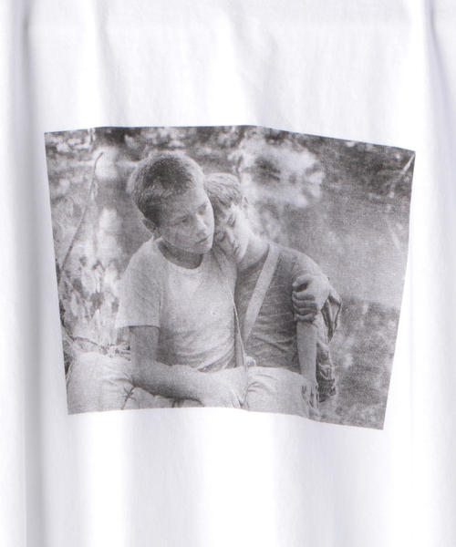 6（ロク）の「＜6(ROKU)＞STAND BY ME SHORT SLEEVE MONOCHROME T-SHIRT/Tシャツ（Tシャツ/カットソー・レディース・ホワイト・MEDIUM/LARGE/SMALL）」の7枚目の写真
