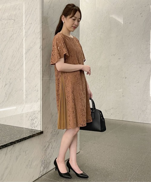 COMME CA ISM（コムサイズム）の「【結婚式 二次会やパーティーにおすすめ】 オケージョン レースドレス（ドレス・レディース・ネイビー/グリーン/レンガ・SMALL/MEDIUM/LARGE/X-LARGE）」の15枚目の写真