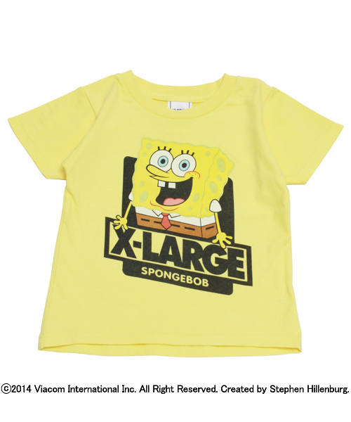 XLARGE KIDS（エクストララージキッズ）の「S/S TEE SPONGE BOB OG /ｽﾎﾟﾝｼﾞﾎﾞﾌﾞ（Tシャツ/カットソー・キッズ・イエロー/ブラック/ホワイト・4T/6T/2T/5T/7T）」の3枚目の写真