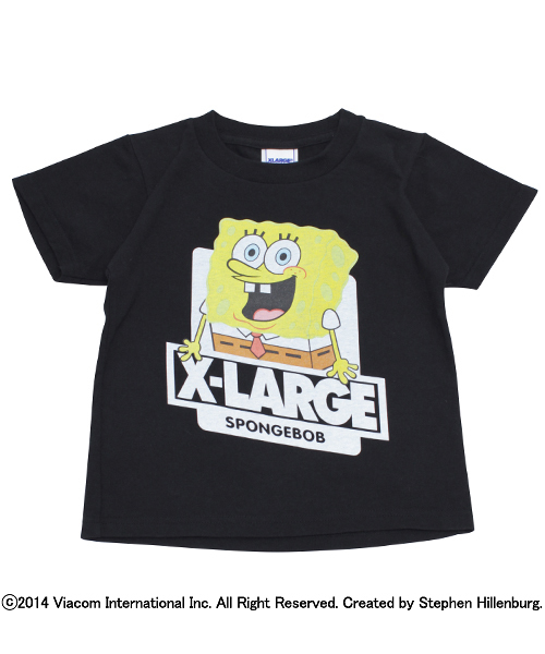 XLARGE KIDS（エクストララージキッズ）の「S/S TEE SPONGE BOB OG /ｽﾎﾟﾝｼﾞﾎﾞﾌﾞ（Tシャツ/カットソー・キッズ・イエロー/ブラック/ホワイト・4T/6T/2T/5T/7T）」の2枚目の写真