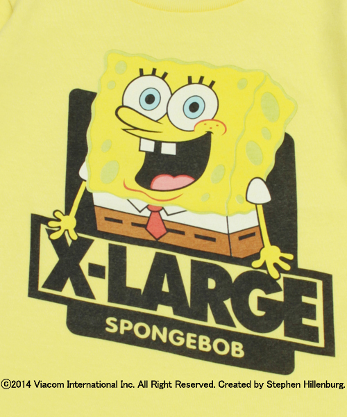 XLARGE KIDS（エクストララージキッズ）の「S/S TEE SPONGE BOB OG /ｽﾎﾟﾝｼﾞﾎﾞﾌﾞ（Tシャツ/カットソー・キッズ・イエロー/ブラック/ホワイト・4T/6T/2T/5T/7T）」の5枚目の写真