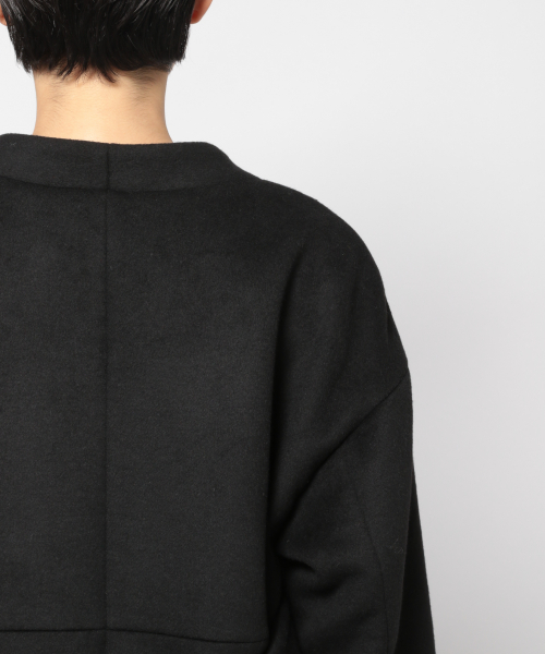 PAGEBOY(ページボーイ)の「ZIPスリットノーカラーコート(ダウンジャケット/コート・レディース・ブラック/ダークブラウン/グレイッシュベージュ/ダークパープル・SMALL/MEDIUM)」の12枚目の写真