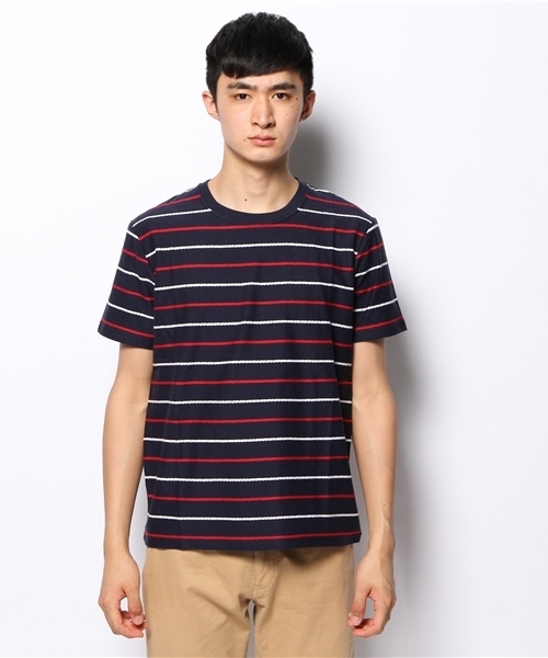 WEGO(ウィゴー)の「WEGO/ロープボーダーTシャツ(Tシャツ/カットソー・メンズ・ネイビー/ホワイト/グリーン/ブルー・LARGE/MEDIUM)」の5枚目の写真