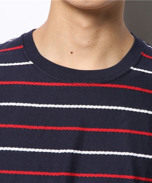 WEGO(ウィゴー)の「WEGO/ロープボーダーTシャツ(Tシャツ/カットソー・メンズ・ネイビー/ホワイト/グリーン/ブルー・LARGE/MEDIUM)」の8枚目の写真