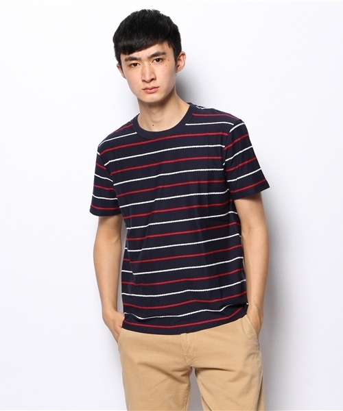 WEGO(ウィゴー)の「WEGO/ロープボーダーTシャツ(Tシャツ/カットソー・メンズ・ネイビー/ホワイト/グリーン/ブルー・LARGE/MEDIUM)」の11枚目の写真