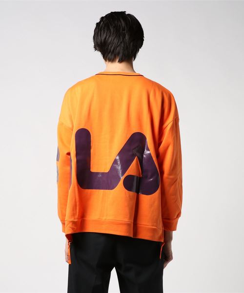 FILA HERITAGE(フィラヘリテージ)の「FILA(フィラ)クルーネックTシャツ(スウェット・メンズ・ブラック/オレンジ/ホワイト・L/S/M)」の7枚目の写真