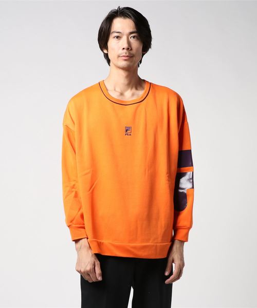 FILA HERITAGE(フィラヘリテージ)の「FILA(フィラ)クルーネックTシャツ(スウェット・メンズ・ブラック/オレンジ/ホワイト・L/S/M)」の14枚目の写真