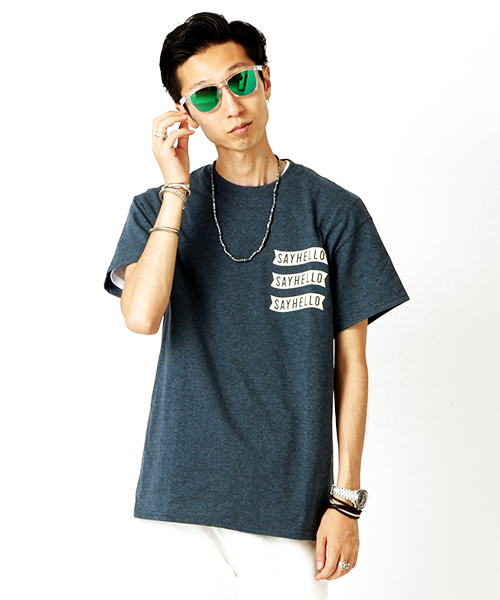 BEAMS T(ビームスティー)の「SAYHELLO / TREATMENT SP(Tシャツ/カットソー・メンズ・ホワイト/チャコールグレー・MEDIUM/SMALL/X-LARGE/LARGE)」の2枚目の写真