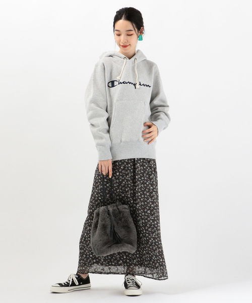 Champion（チャンピオン）の「Champion:ロゴパーカー（パーカー・レディース・ライトグレー/グリーン/ワイン・ONE SIZE）」の8枚目の写真