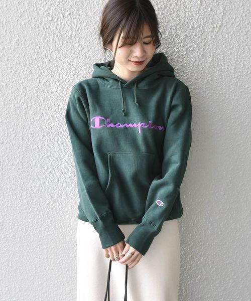 Champion（チャンピオン）の「Champion:ロゴパーカー（パーカー・レディース・ライトグレー/グリーン/ワイン・ONE SIZE）」の11枚目の写真