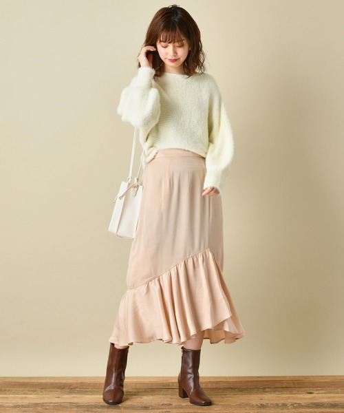 natural couture（ナチュラルクチュール）の「アシメ切替フリルヘムスカート（スカート・レディース・サックスブルー/アイボリー/その他1/その他2・FREE）」の17枚目の写真