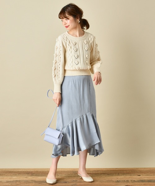natural couture（ナチュラルクチュール）の「アシメ切替フリルヘムスカート（スカート・レディース・サックスブルー/アイボリー/その他1/その他2・FREE）」の12枚目の写真