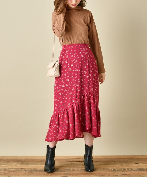 natural couture（ナチュラルクチュール）の「アシメ切替フリルヘムスカート（スカート・レディース・サックスブルー/アイボリー/その他1/その他2・FREE）」の10枚目の写真