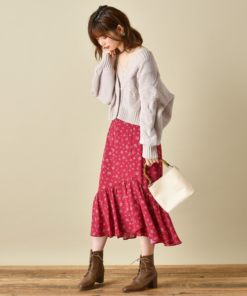 natural couture（ナチュラルクチュール）の「アシメ切替フリルヘムスカート（スカート・レディース・サックスブルー/アイボリー/その他1/その他2・FREE）」の18枚目の写真