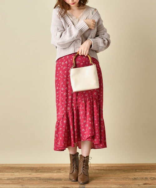 natural couture（ナチュラルクチュール）の「アシメ切替フリルヘムスカート（スカート・レディース・サックスブルー/アイボリー/その他1/その他2・FREE）」の15枚目の写真