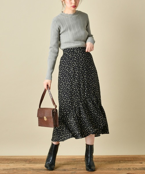 natural couture（ナチュラルクチュール）の「アシメ切替フリルヘムスカート（スカート・レディース・サックスブルー/アイボリー/その他1/その他2・FREE）」の21枚目の写真