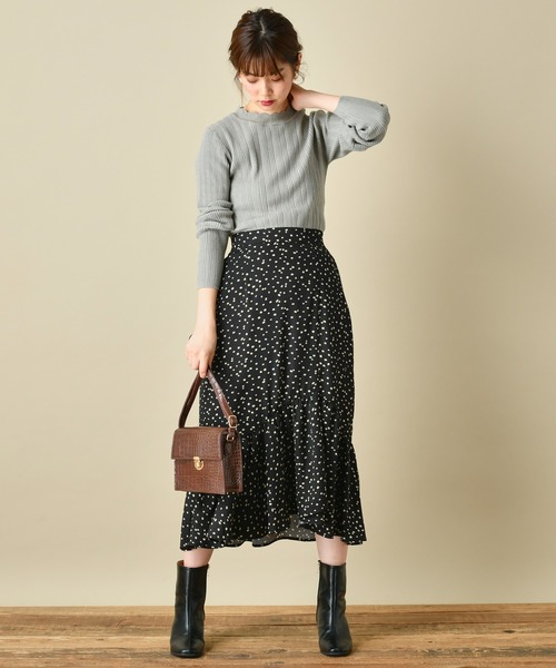 natural couture（ナチュラルクチュール）の「アシメ切替フリルヘムスカート（スカート・レディース・サックスブルー/アイボリー/その他1/その他2・FREE）」の8枚目の写真