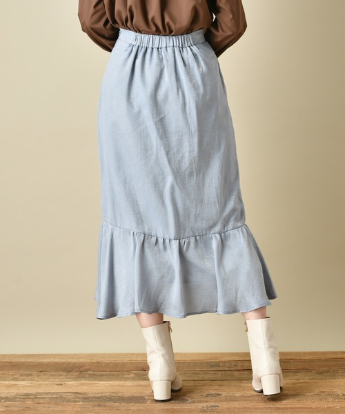 natural couture（ナチュラルクチュール）の「アシメ切替フリルヘムスカート（スカート・レディース・サックスブルー/アイボリー/その他1/その他2・FREE）」の16枚目の写真