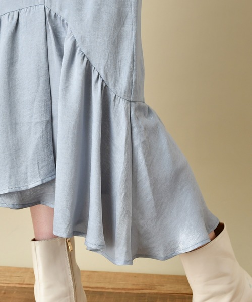 natural couture（ナチュラルクチュール）の「アシメ切替フリルヘムスカート（スカート・レディース・サックスブルー/アイボリー/その他1/その他2・FREE）」の14枚目の写真