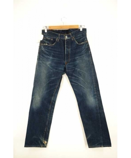 ブランド古着】501 66復刻 赤耳 ダメージ加工デニムパンツ（デニム