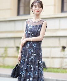 Dorry Doll（ドリードール）の「フラワーカラー刺繍レースフィット＆フレアードレス（ドレス）」