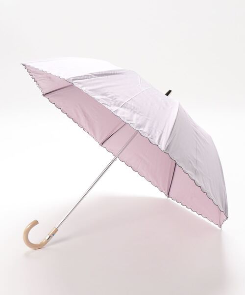 晴雨兼用折りたたみ傘 ストライプ ドット