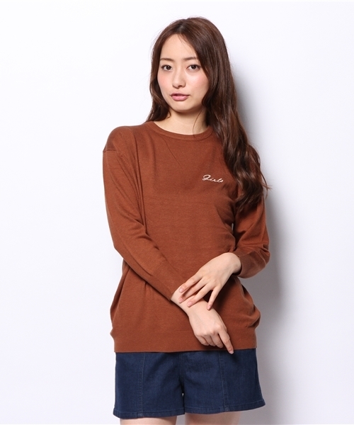 Kastane（カスタネ）の「【Kastane】Girls刺繍プルオーバー（ニット/セーター・レディース・キャメル/ネイビー/アイボリー・FREE）」の11枚目の写真