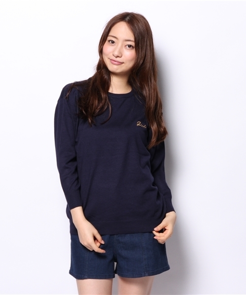 Kastane（カスタネ）の「【Kastane】Girls刺繍プルオーバー（ニット/セーター・レディース・キャメル/ネイビー/アイボリー・FREE）」の12枚目の写真