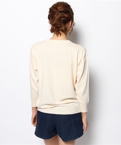 Kastane（カスタネ）の「【Kastane】Girls刺繍プルオーバー（ニット/セーター・レディース・キャメル/ネイビー/アイボリー・FREE）」の6枚目の写真