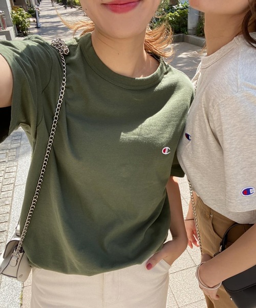 Champion（チャンピオン）の「[Champion]チャンピオンショートスリーブTシャツ（Tシャツ/カットソー・レディース・ホワイト/ブラック/ダークグリーン/グレー/グレー系その他/ピンク/オレンジ/ブラウン・LL/S/M/L）」の6枚目の写真
