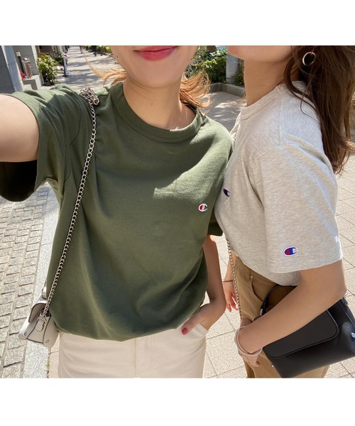Champion（チャンピオン）の「[Champion]チャンピオンショートスリーブTシャツ（Tシャツ/カットソー・レディース・ホワイト/ブラック/ダークグリーン/グレー/グレー系その他/ピンク/オレンジ/ブラウン・LL/S/M/L）」の11枚目の写真