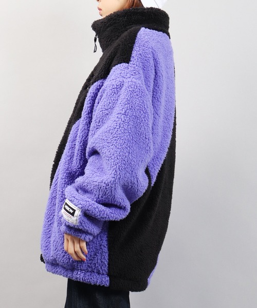 VISION STREET WEAR(ヴィジョンストリートウェア)の「【VISION STREET WEAR】Vマークボア切替ジャケット(ブルゾン・メンズ・パープル/ブラック/マルチ/イエロー・LL/M/L)」の9枚目の写真
