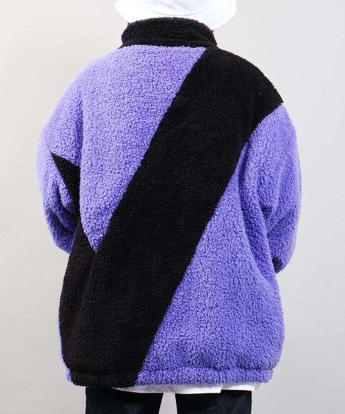 VISION STREET WEAR(ヴィジョンストリートウェア)の「【VISION STREET WEAR】Vマークボア切替ジャケット(ブルゾン・メンズ・パープル/ブラック/マルチ/イエロー・LL/M/L)」の10枚目の写真