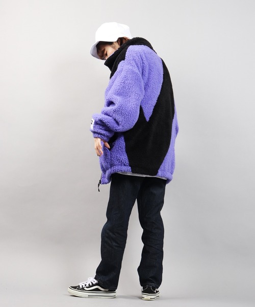 VISION STREET WEAR(ヴィジョンストリートウェア)の「【VISION STREET WEAR】Vマークボア切替ジャケット(ブルゾン・メンズ・パープル/ブラック/マルチ/イエロー・LL/M/L)」の7枚目の写真