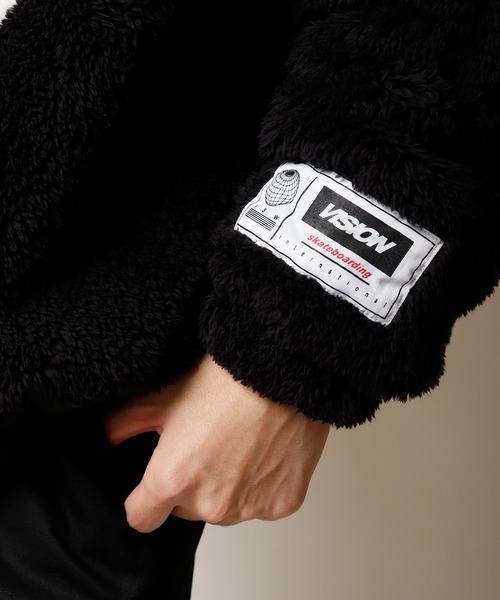 VISION STREET WEAR(ヴィジョンストリートウェア)の「【VISION STREET WEAR】Vマークボア切替ジャケット(ブルゾン・メンズ・パープル/ブラック/マルチ/イエロー・LL/M/L)」の11枚目の写真