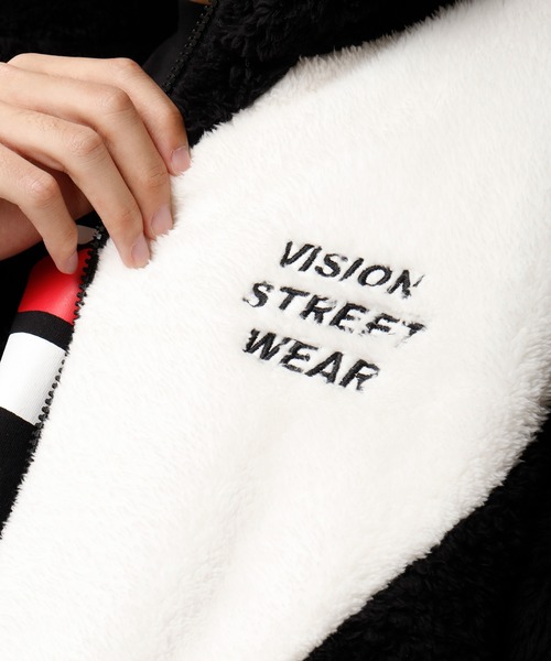 VISION STREET WEAR(ヴィジョンストリートウェア)の「【VISION STREET WEAR】Vマークボア切替ジャケット(ブルゾン・メンズ・パープル/ブラック/マルチ/イエロー・LL/M/L)」の12枚目の写真